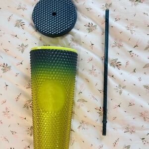 Starbucks Green to Black Ombre Studded Tumbler with Black Lid & Straw
